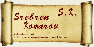 Srebren Komarov vizit kartica